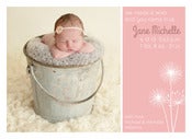 Image of Peahead Prints: Simply Stated Birth Announcement Template 2