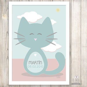 Image of Lámina de Nacimiento ·Gatito Manolito·