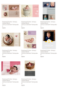 Image of Peahead Prints: Simply Stated Birth Announcement Template Bundle