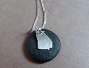 Image of Tiny Georgia State Necklace (sterling silver)