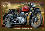 Image of 1952 Ariel Square Four_motorcycler_poster_motorcycle_print