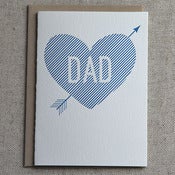 Image of Dad - Striped Heart