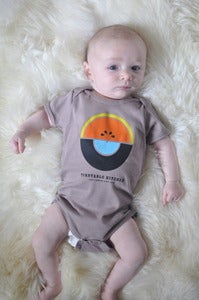 Image of Unisex Organic Baby Onesie: Watermelon (Cinder)
