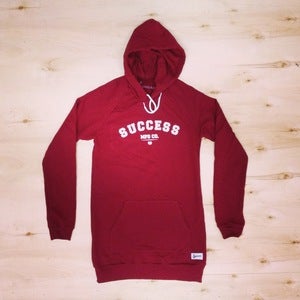 Image of The Simple hoodie dress (Women-Cranberry)