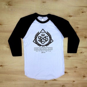 Image of The Exploration baseball tee (Unisex-Black)