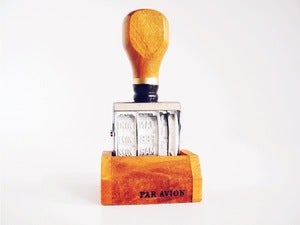 Image of Par Avion Date Stamp