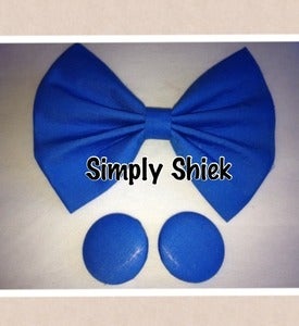 Image of Feeling Blue ... Royal Blue Bow and Studs 