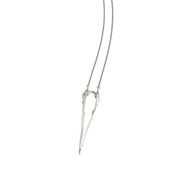 Image of silver bird-jaw on adjustable 20-24" silver cable-chain (p63sil2024)