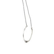 Image of silver fish jaw on adjustable 20-22" silver cable-chain (p64sil2022)