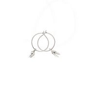 Image of silver teeth 2" hoop earring (e13sil)