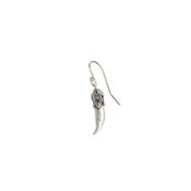 Image of silver crowned fang single earring (e12sil)