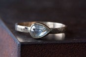Image of Clear White Rose Cut Diamond RIng in 14kt Yellow Gold