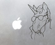 Image of Badass Unicorn Smoking a Cigarette Vinyl Decal