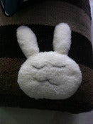 Image of Doudou Coussin Lapin Fausse fourrure imitation Mouton LISETTE