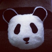 Image of Doudou Coussin Panda en Fausse fourrure imitation Mouton LISETTE
