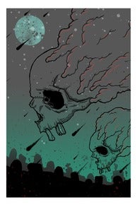 Image of "flying skulls" print