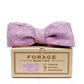 Image of plum linen {bow tie}