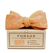 Image of tangerine linen {bow tie} 