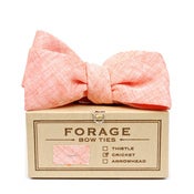 Image of coral linen {bow tie}