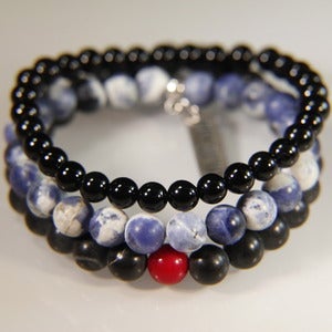 Image of N E W    S T A C K S!  Set of 3 bracelets to stack with your other JK pieces - Red Coral