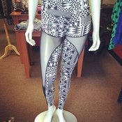 Image of Sheer Insert Tribal Leggings 