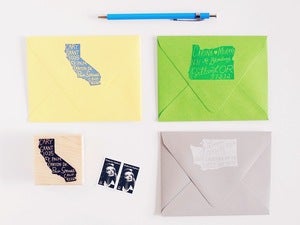 Image of Home State Personalized Return Address Stamp