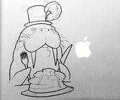Image of Walrus Eating Pancakes Vinyl Decal