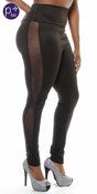 Image of Sheer Side LEggings Plus Size 