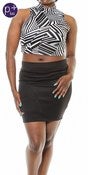 Image of Plus Size Black and White Crop 