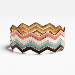 Image of Chevron Bangle Stack