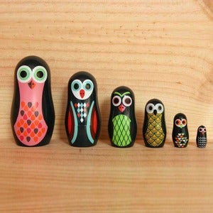 Image of Owl Matryoshka Dolls by Ingela P. Arrhenius