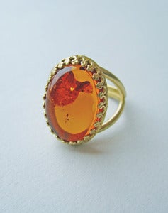 Image of Honey Honey Amber Ring