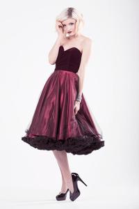 Image of Ruby Velvet, Satin & Tulle Party Dress