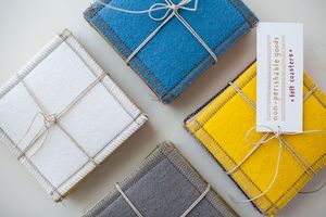 Image of felt coaster set
