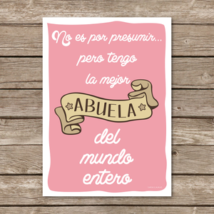 Image of Lámina "La mejor abuela del mundo entero”