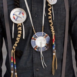 Image of Large Quill Medallion - Blue