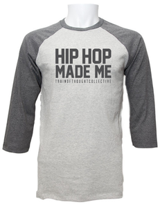 Image of Hip Hop Made Me Raglan concrete/artic grey