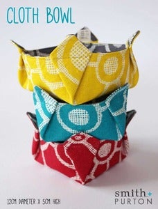 Image of Cloth bowl screen printed hemp/organic cotton