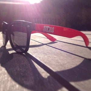 Image of Two Tone Black/Red Wayfarers