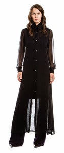 Image of Kati Silk Chiffon Duster Dress