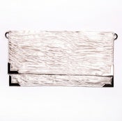 Image of Metallic Textured Fold Clutch