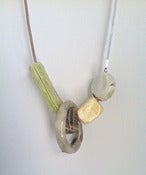Image of Ceramic Necklace with Gray Donut