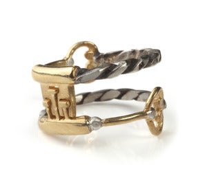 Image of Interlocking Key Friendship Ring Set       (Key Teeth)