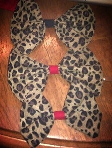 Image of Leopard Print  Bowties -Red