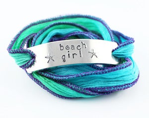 Image of NEW! Beach Girl Silk Ribbon Bracelet