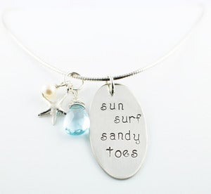 Image of NEW! Sun, Surf, and Sandy Toes Necklace
