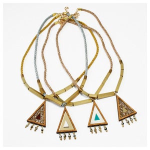 Image of Beaded Triangle Necklace
