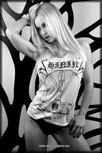 Image of Shining "Antihumanitarian" White Girlie Tank Top