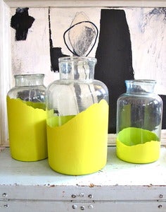 Image of Giant painted antique pickling jars