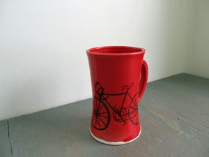Image of Red Bicycle Mug
